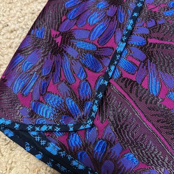 NWT J. Crew Jacquard Mini A-Line Skirt Midnight Floral Bold Purple Pink Black - Picture 3 of 9
